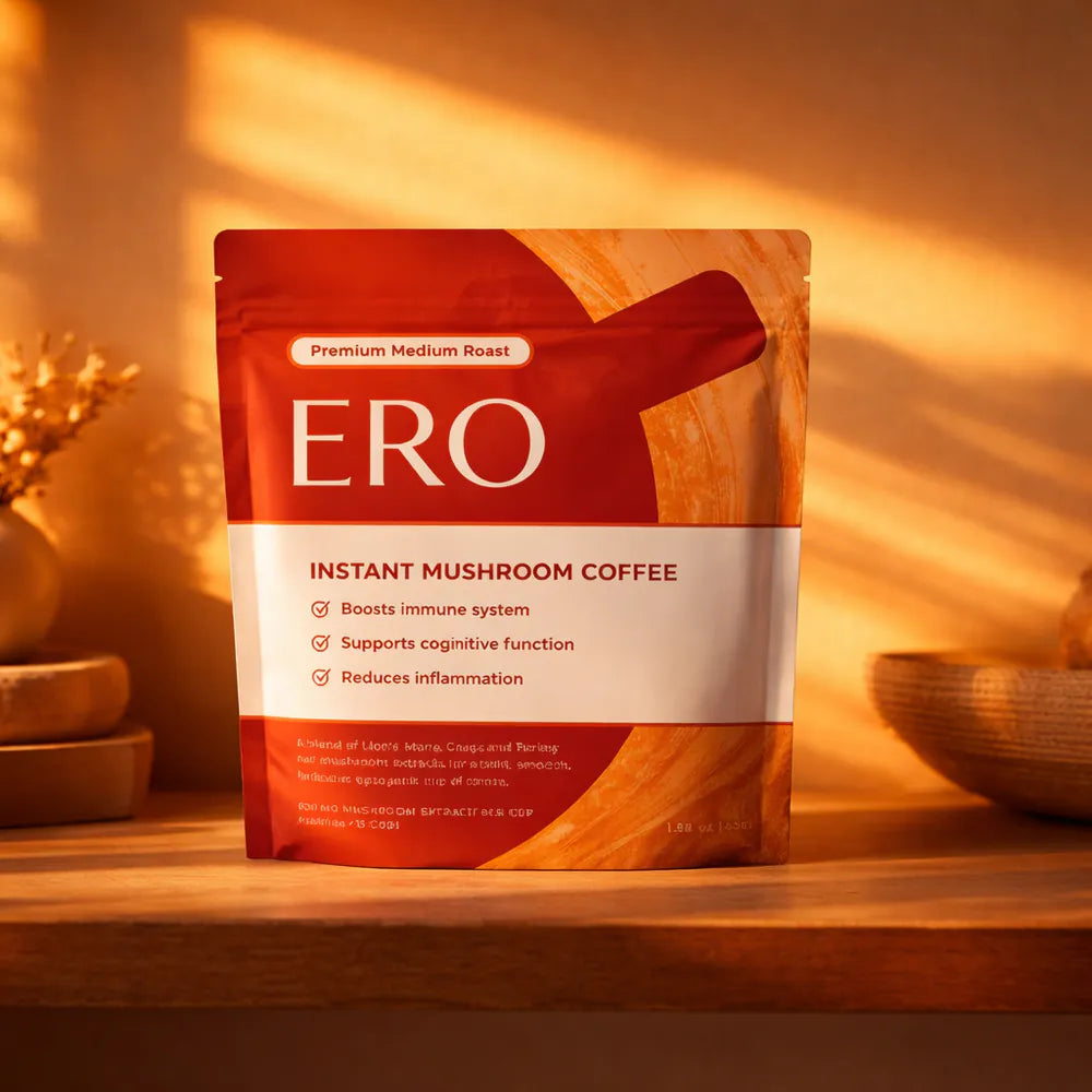 ERO Instant Mushroom Coffee: Lion’s Mane, Chaga & Turkey Tail